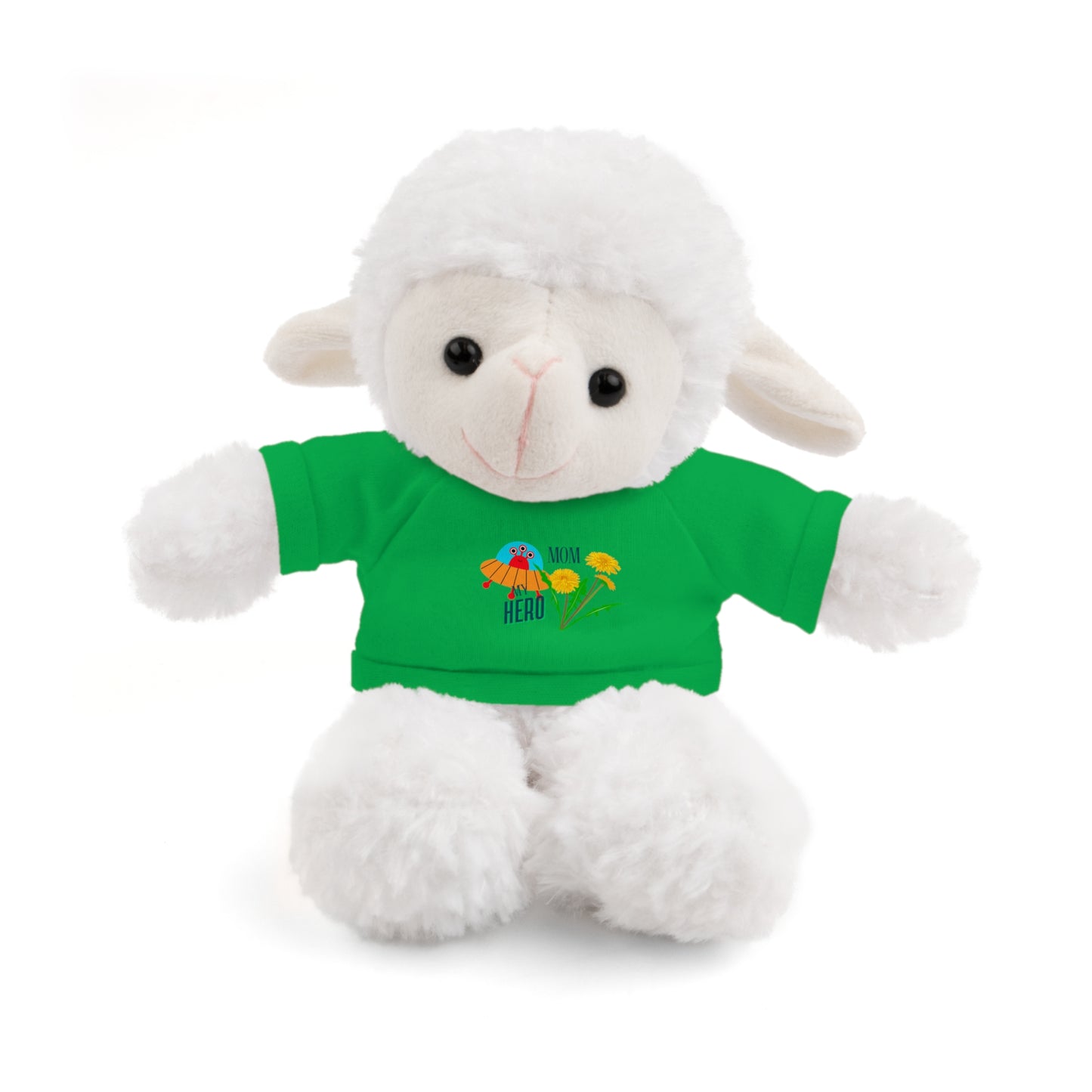 MOM is my Hero Stuffed Animal Tee Bear - Perfect Gift for Kids & Celebrations
