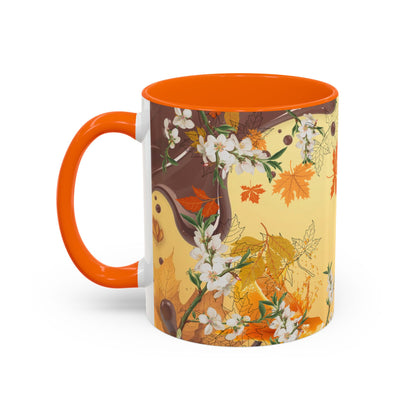 Autumn Citrus Coffee Mug - 'Her Soul Glows Like Autumn Leaves' Accent Ceramic Mug