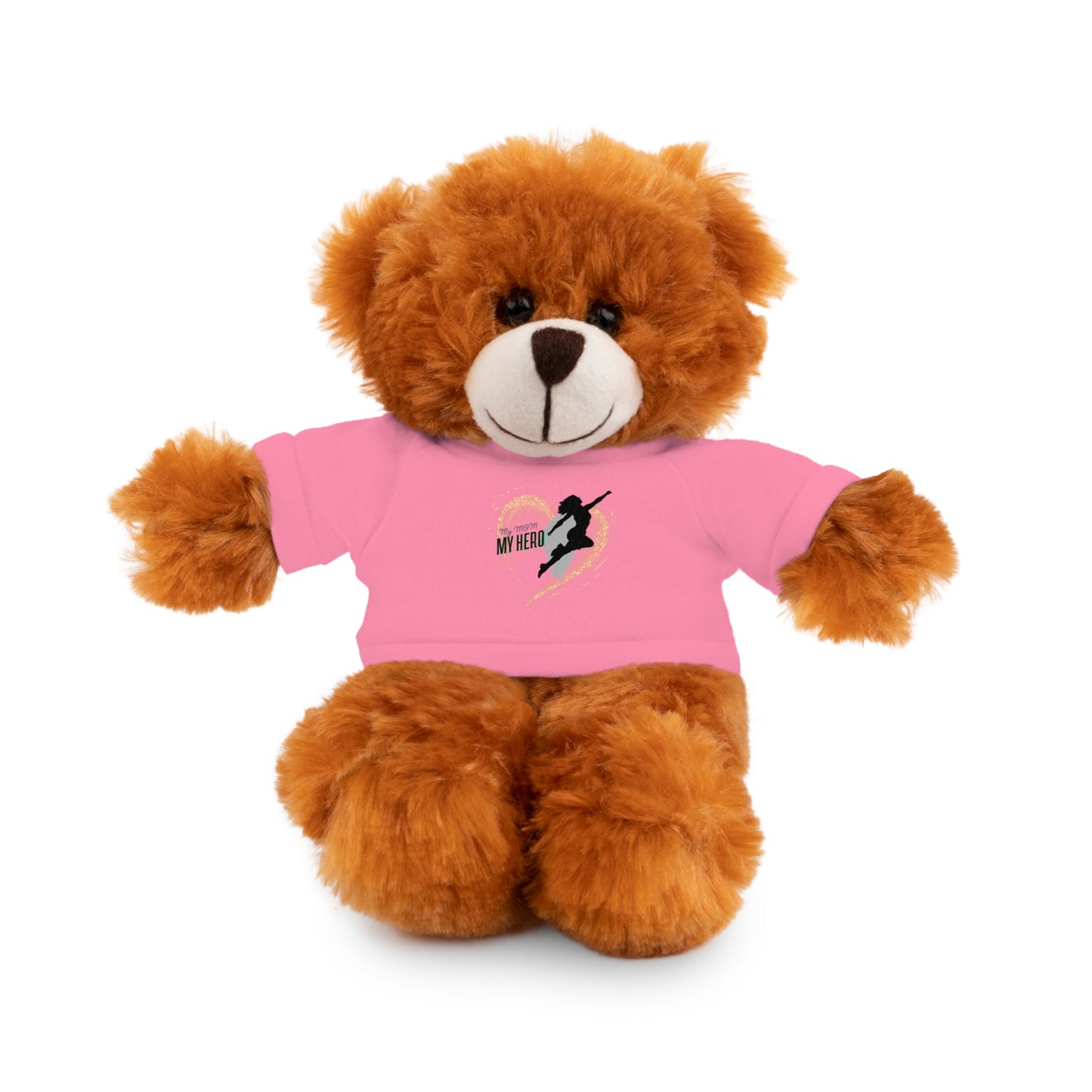 Hero MOM Stuffed Animal with T-Shirt – Customizable Gift for Kids & Collectors