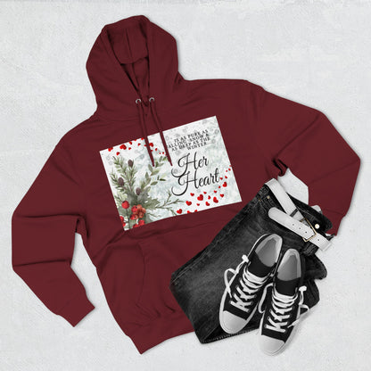 Her Heart Winter Hoodie — Feminine Resilience Fleece Hoodie