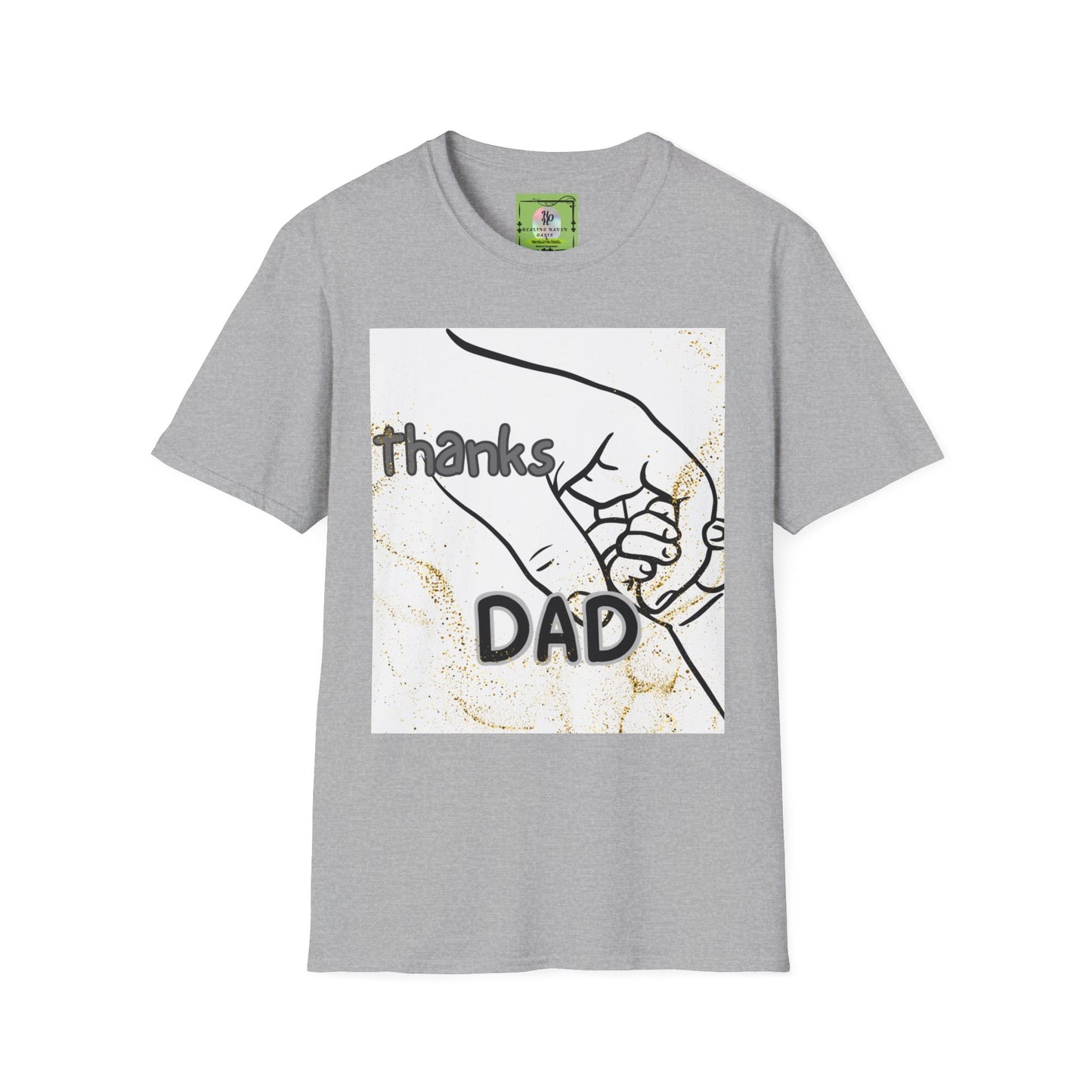 Thanks Dad T-Shirt — Father and Baby Hand Graphic Tee for Father’s Day