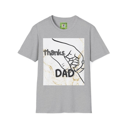 Thanks Dad T-Shirt — Father and Baby Hand Graphic Tee for Father’s Day
