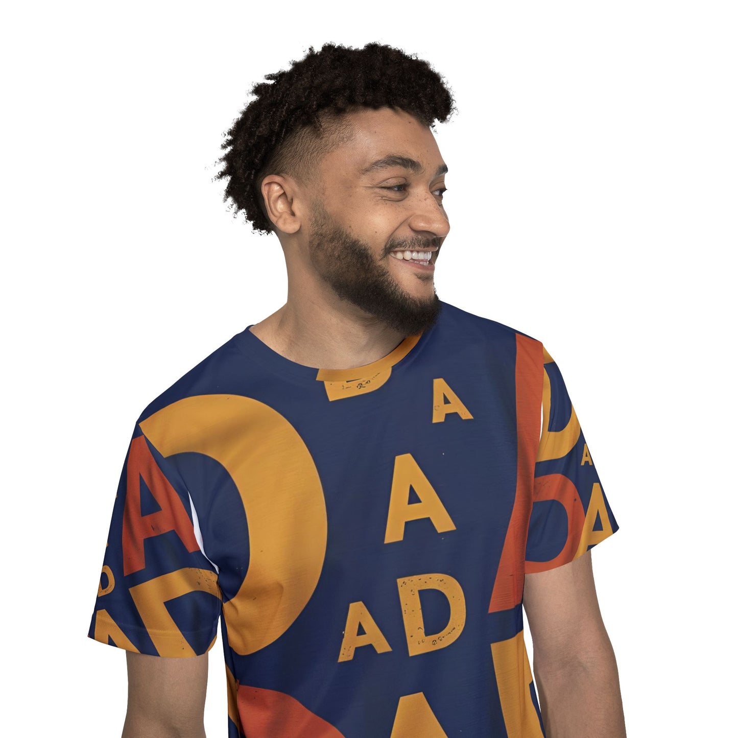 Dad Graphic Sports Jersey — Bold Retro Lettering All-Over Print