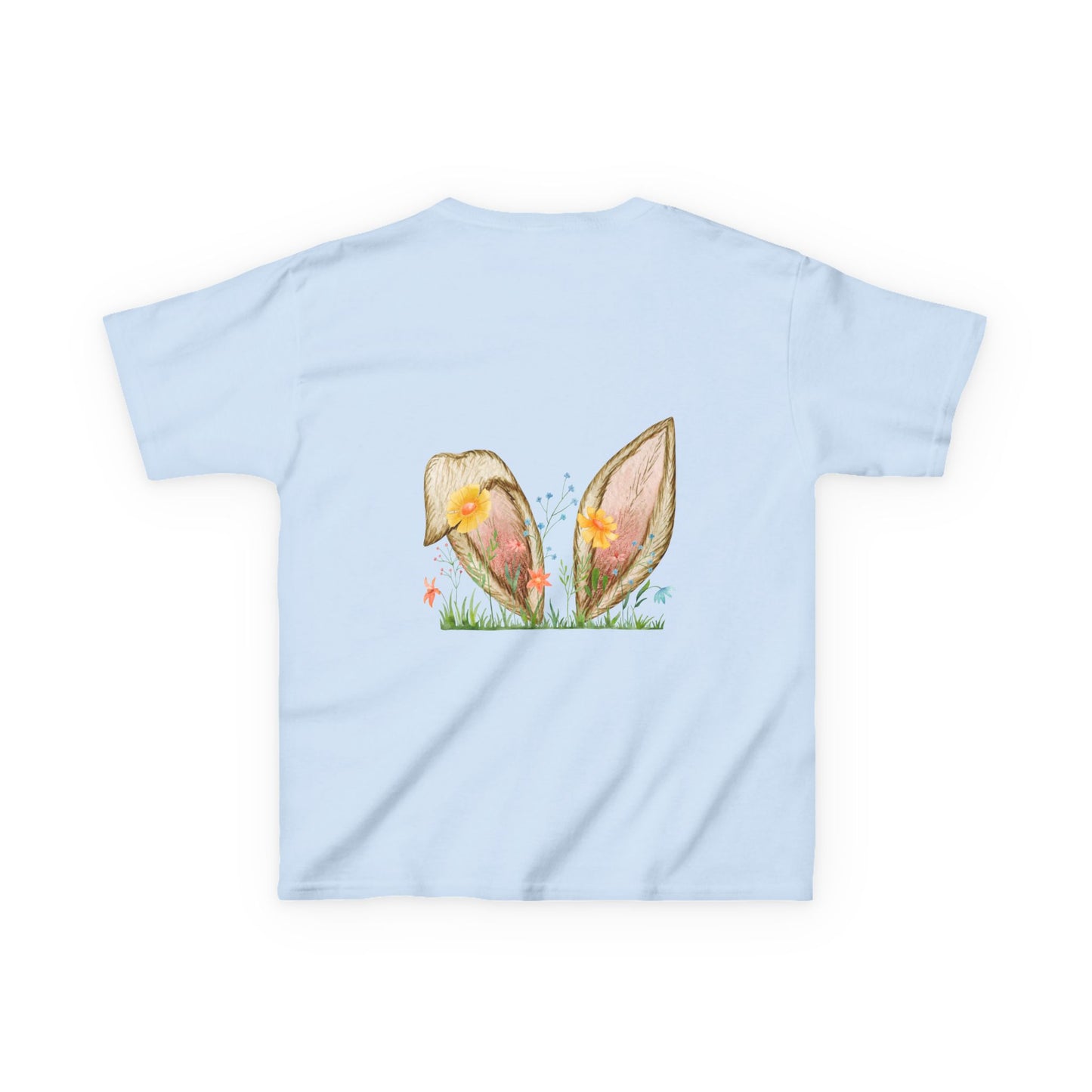 Bunny Ears and Flowers Graphic Tee - Perfect for Spring Celebrations