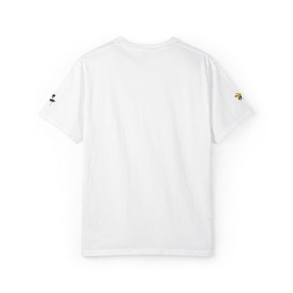 Floral Bee Pocket T-Shirt — Small Chest Bouquet with Sleeve Bee Accents