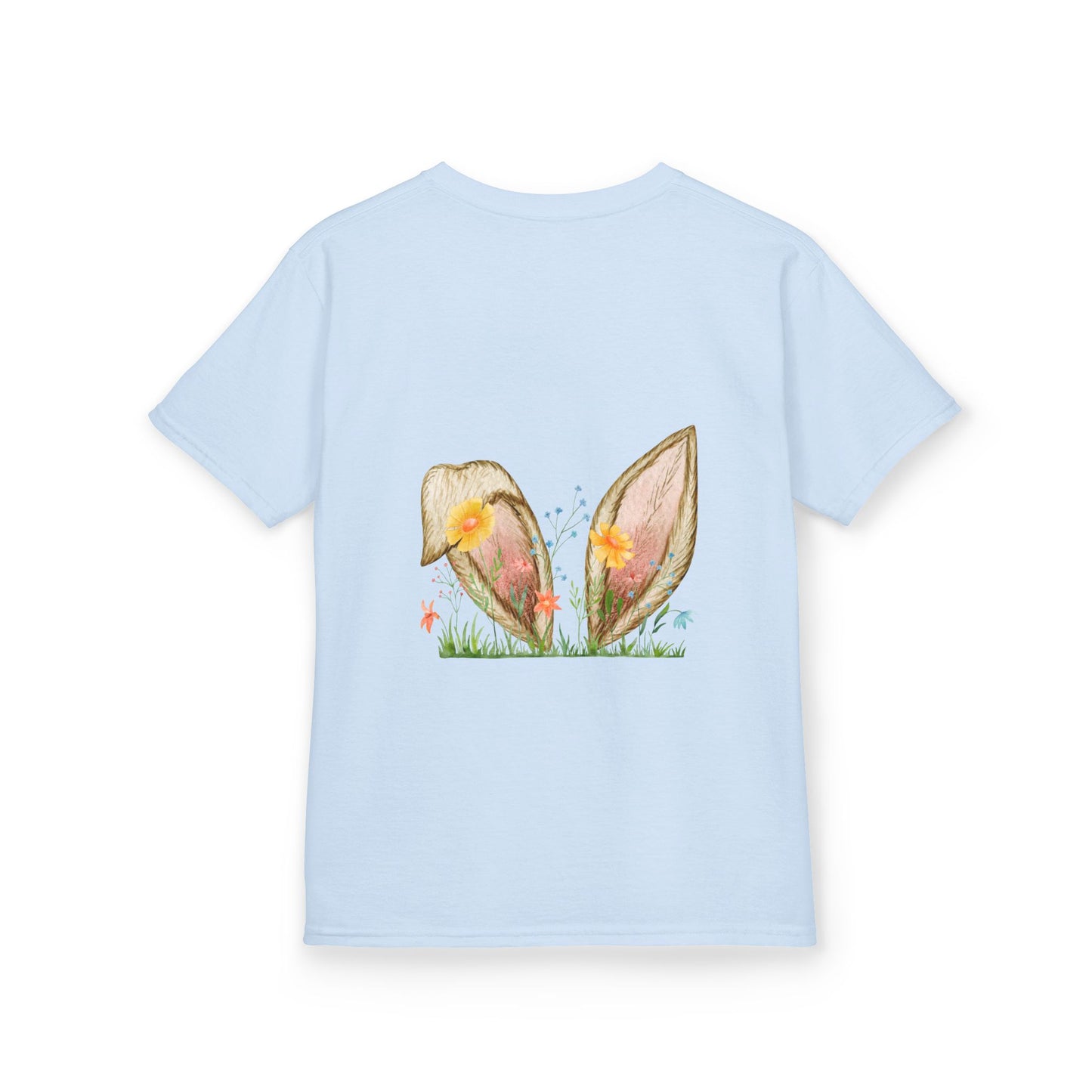 Bunny Ears and Flowers Graphic Tee - Perfect for Spring Celebrations