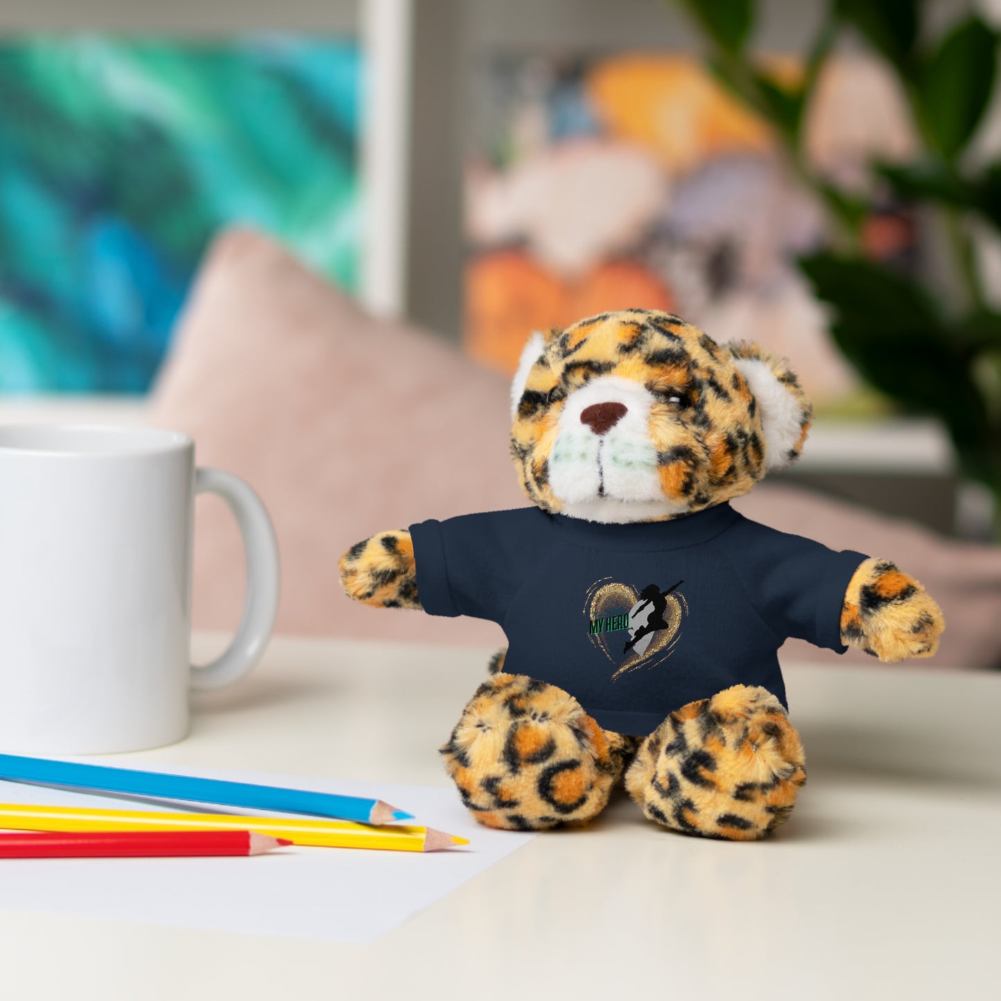 Hero MOM Stuffed Animal with T-Shirt – Customizable Gift for Kids & Collectors