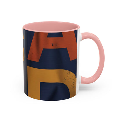 Retro Dad Coffee Mug — Retro Block Letters Accent Mug (11/15 oz)