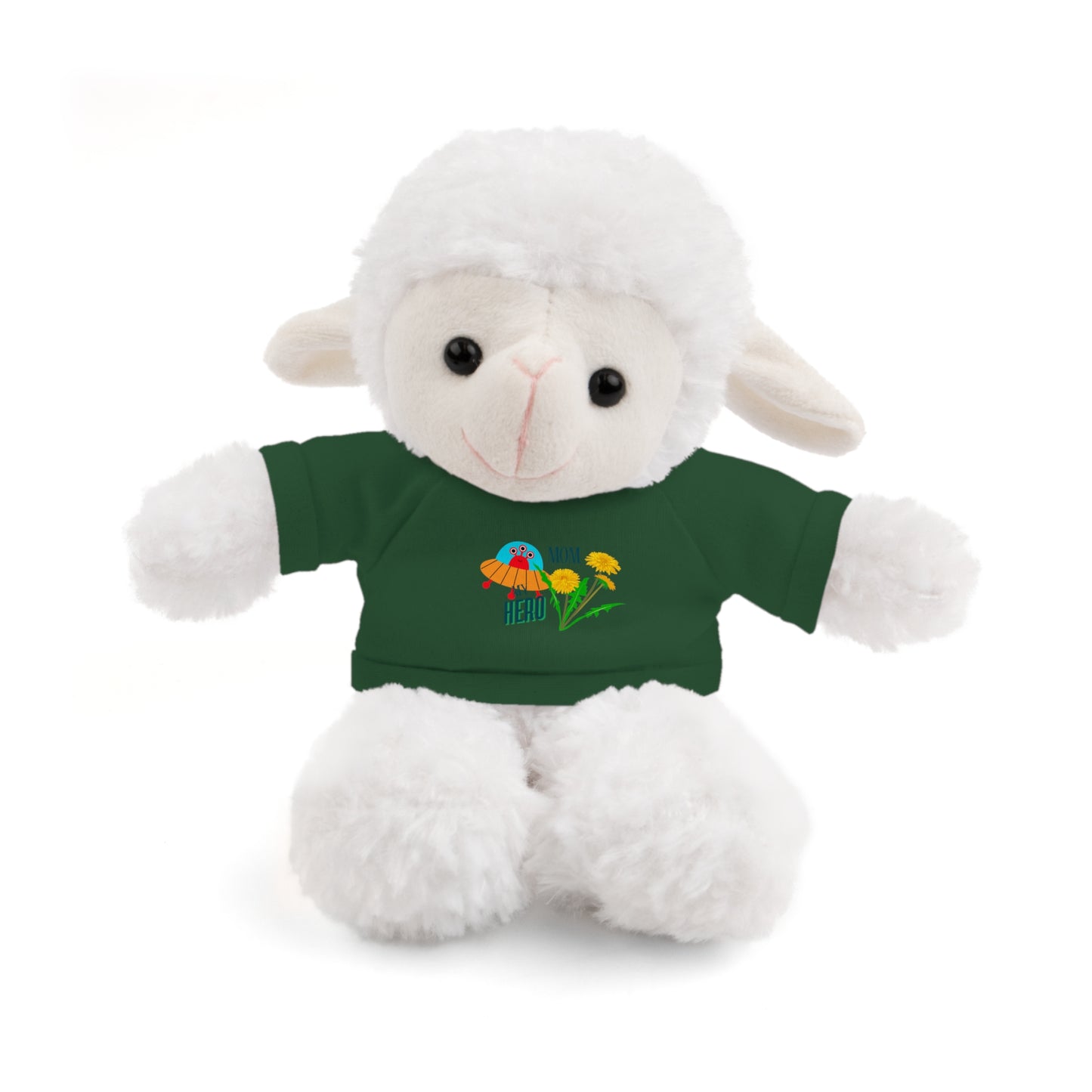 MOM is my Hero Stuffed Animal Tee Bear - Perfect Gift for Kids & Celebrations