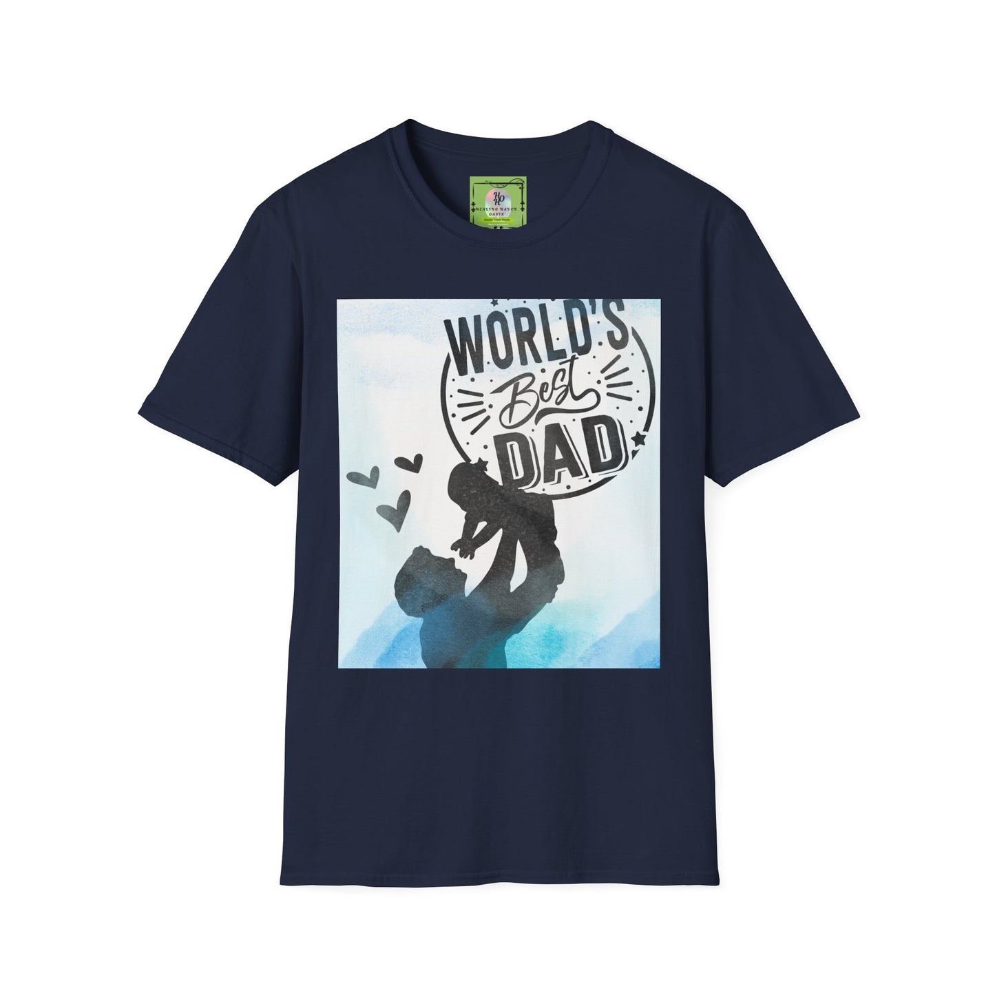 World's Best Dad T-Shirt — Father & Child Silhouette Gift