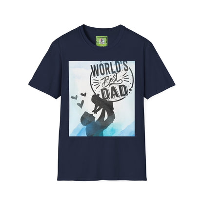 World's Best Dad T-Shirt — Father & Child Silhouette Gift