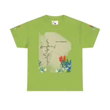 Floral Love Happens Unisex Heavy Cotton Tee