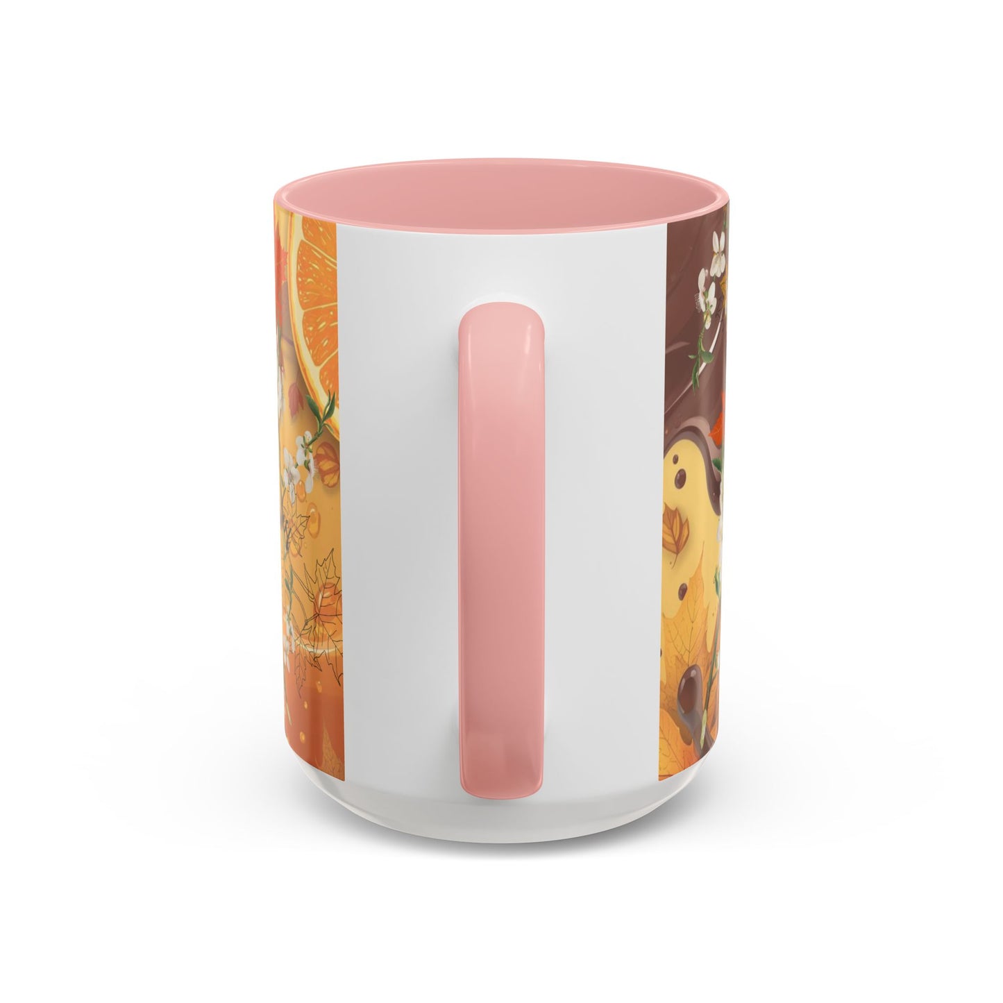Autumn Citrus Coffee Mug - 'Her Soul Glows Like Autumn Leaves' Accent Ceramic Mug