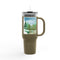 Dad Time 40oz Insulated Travel Mug – Scenic Nature Tumbler with Handle