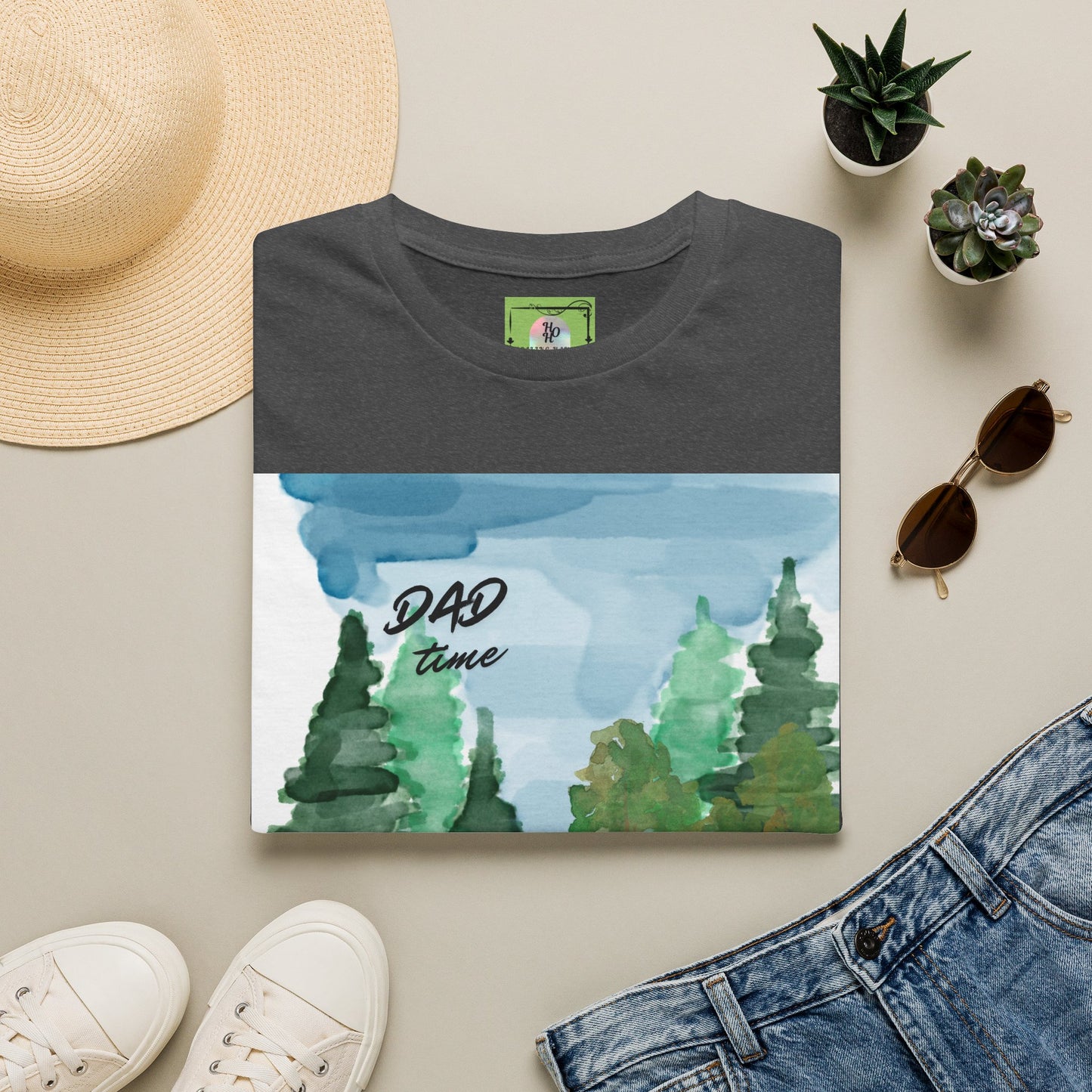 Dad Time T‑Shirt — Outdoorsy Camping Forest Tee