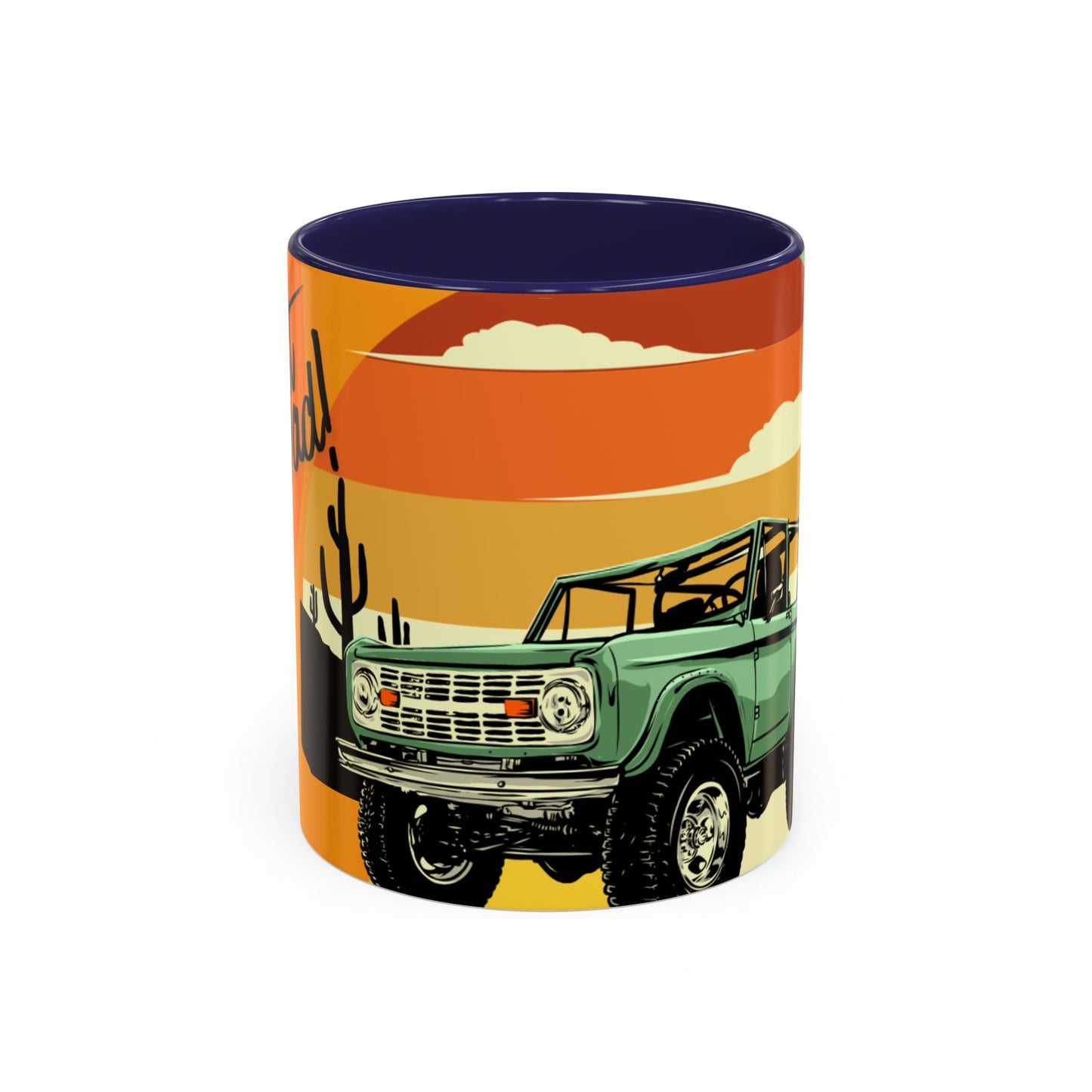 Vintage Off-Road Truck Coffee Mug — Desert Sunset Accent