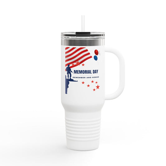 Memorial Day Travel Mug - 40oz, Memorial Day Gift, Summer BBQ, USA Pride, Outdoor Adventure, Appreciation Mug