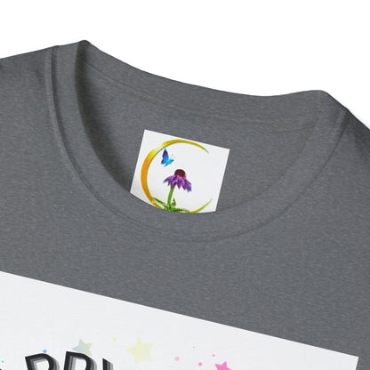 Happy Easter Unisex Softstyle T-Shirt with Floral Back Design