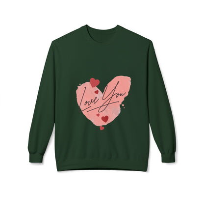 Love You Unisex Midweight Softstyle Fleece Crewneck Sweatshirt