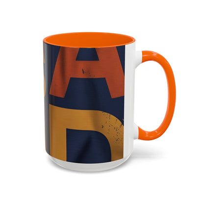 Retro Dad Coffee Mug — Retro Block Letters Accent Mug (11/15 oz)