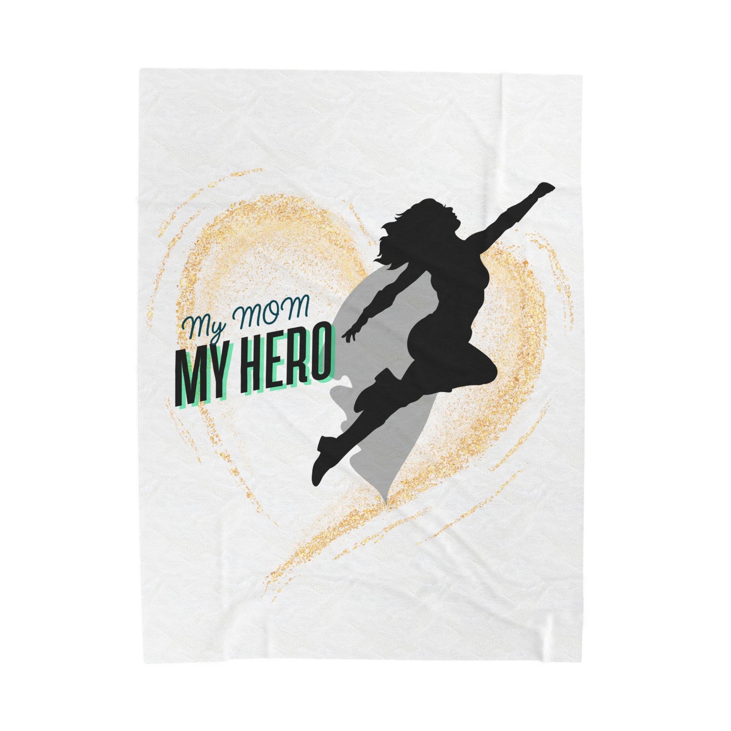 My Mom, My Hero Velveteen Plush Blanket - Cozy Gift for Moms