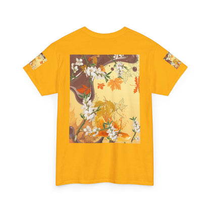 Autumn Citrus Floral Tee — "How God Grows Like Autumn Leaves" Graphic T-Shirt