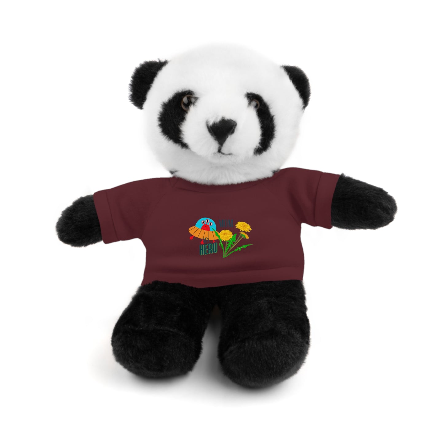 MOM is my Hero Stuffed Animal Tee Bear - Perfect Gift for Kids & Celebrations