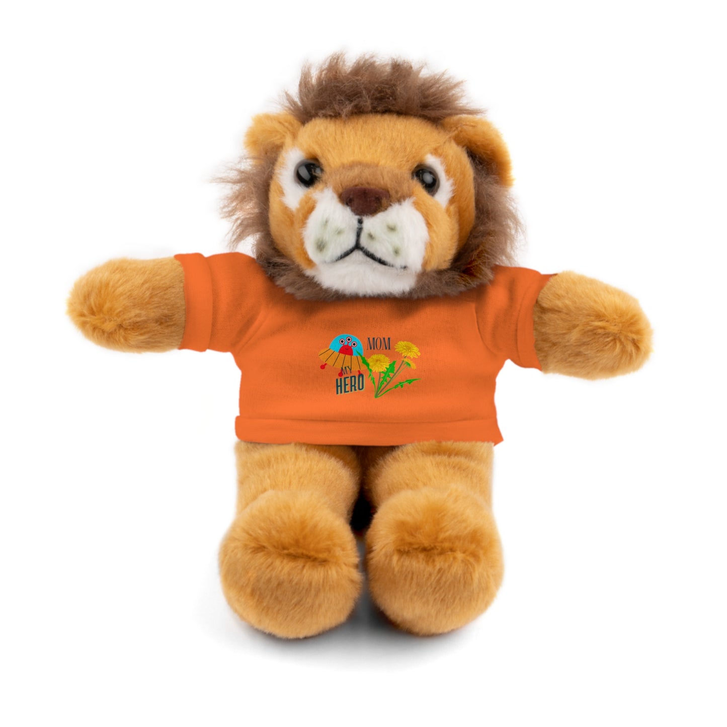 MOM is my Hero Stuffed Animal Tee Bear - Perfect Gift for Kids & Celebrations