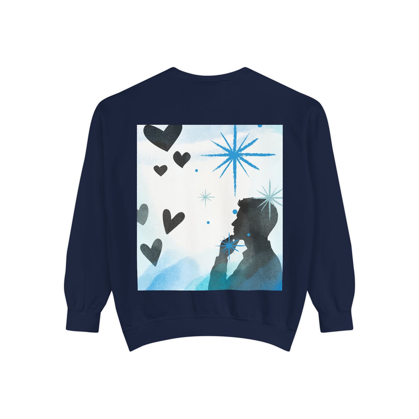 World's Best Dad Sweatshirt — Silhouette Father & Child Watercolor Design
