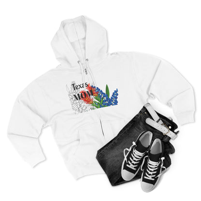 Texas MOM-Floral Unisex Zip Hoodie - Comfortable and Stylish