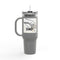 'Thanks Dad' 40oz Insulated Travel Mug — White Marble with Gold Fleck