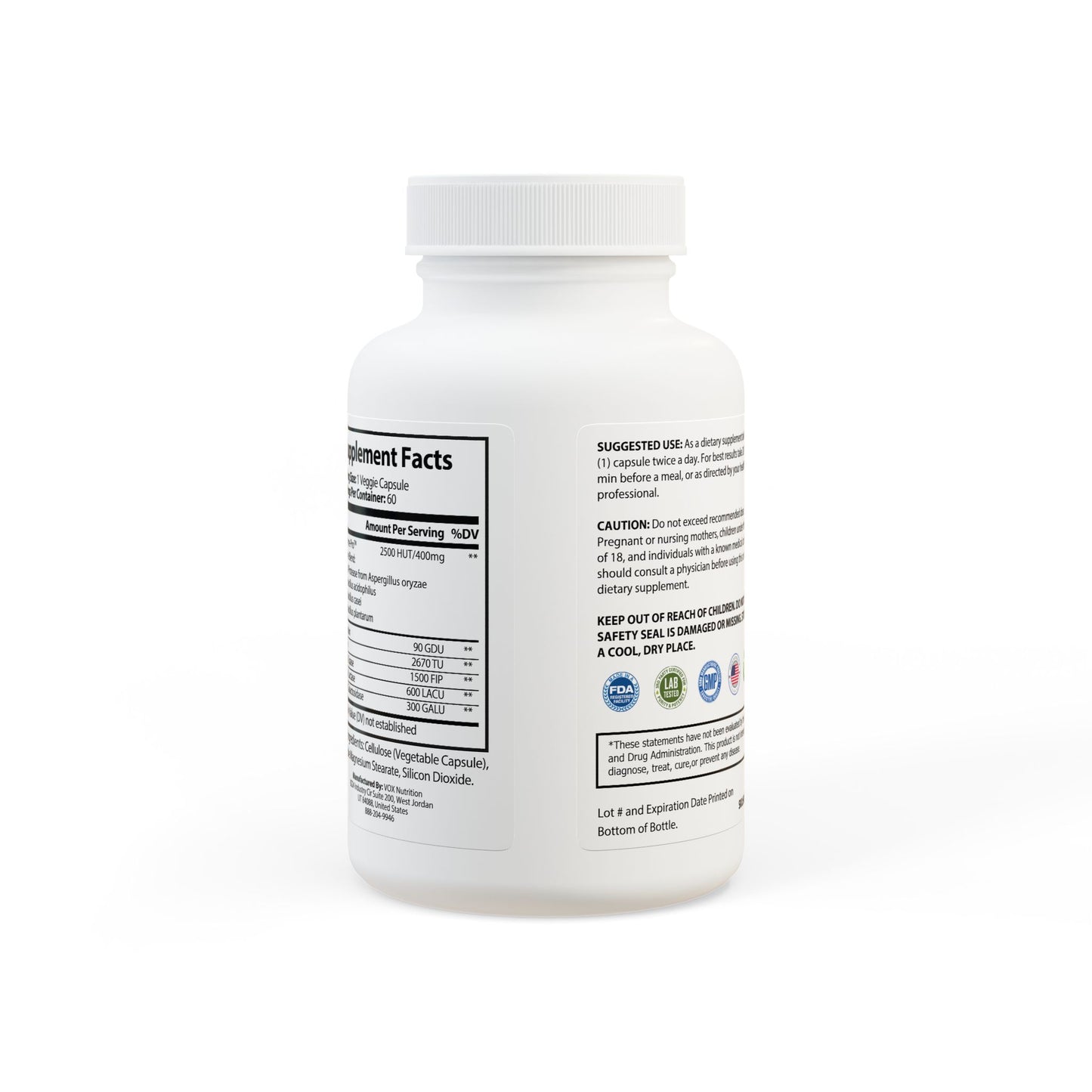 Digestive Enzyme Boost Blend Supplement (60 Capsules)