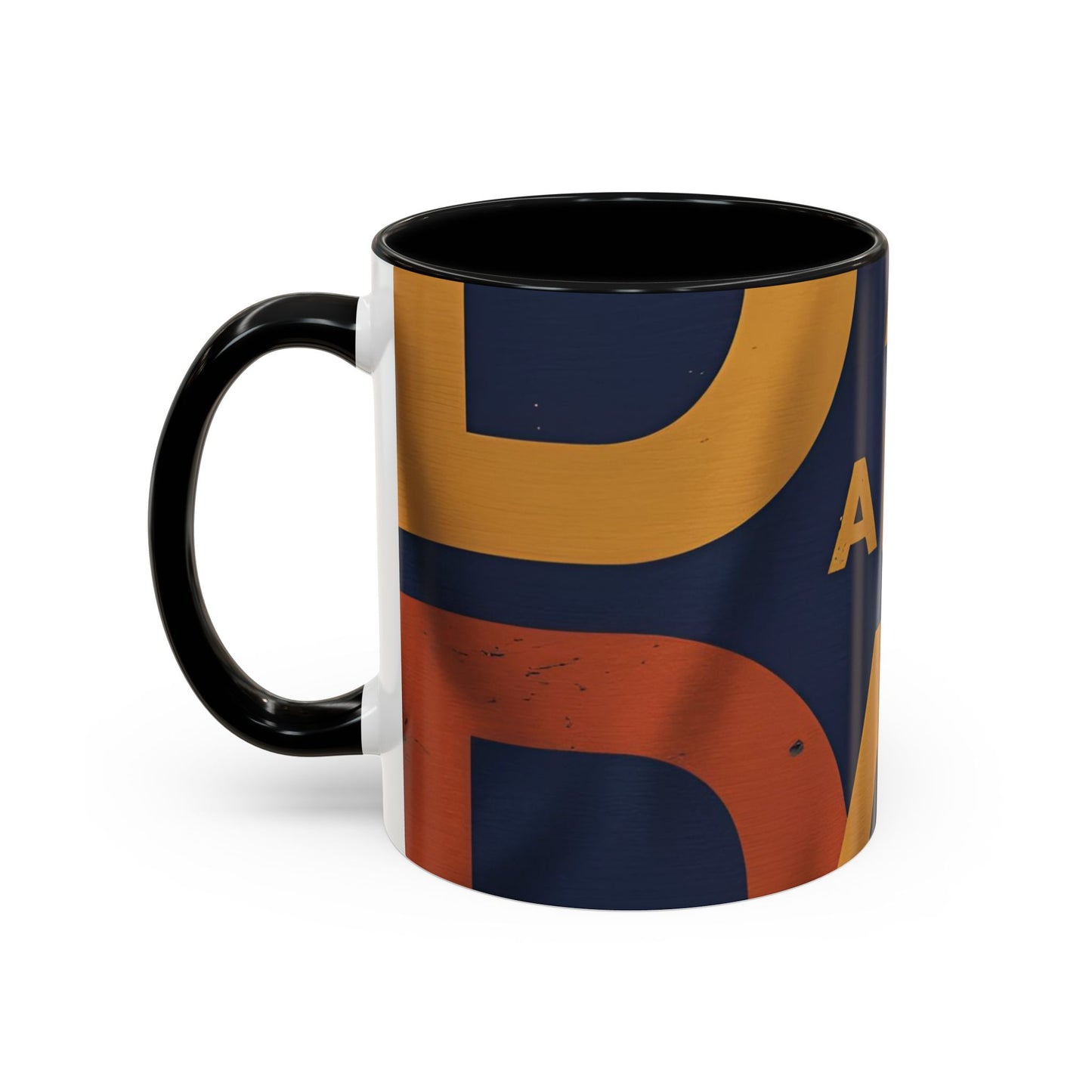 Retro Dad Coffee Mug — Retro Block Letters Accent Mug (11/15 oz)