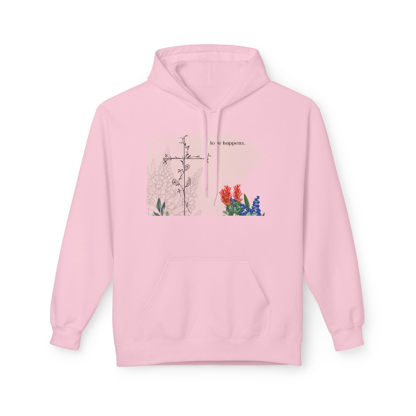 Love Happens Unisex Fleece Hoodie - Comfort & Inspiration