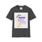 Happy Easter Unisex Softstyle T-Shirt with Floral Back Design
