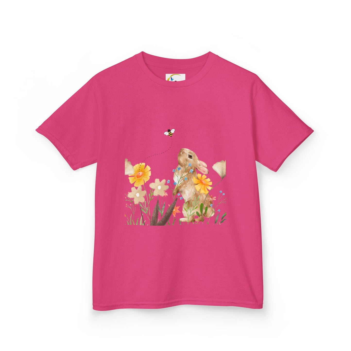 Bunny Ears and Flowers Graphic Tee - Perfect for Spring Celebrations