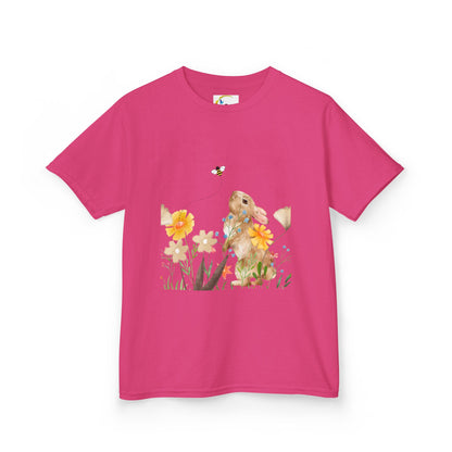 Bunny Ears and Flowers Graphic Tee - Perfect for Spring Celebrations