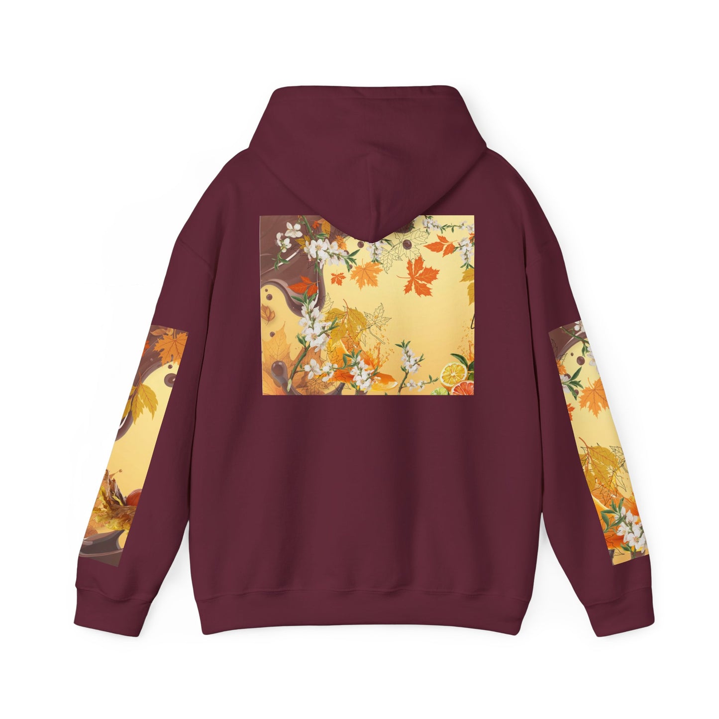 Whispering Maple Hooded Sweatshirt, Cozy Fall Hoodie, Unisex Sweatshirt for Nature Lovers, Perfect Gift for Thanksgiving, Leaf Print Sweatshirt