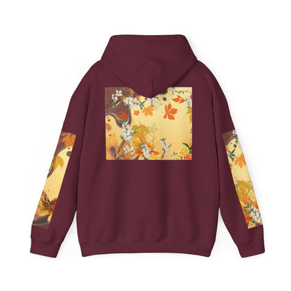 Whispering Maple Hooded Sweatshirt, Cozy Fall Hoodie, Unisex Sweatshirt for Nature Lovers, Perfect Gift for Thanksgiving, Leaf Print Sweatshirt