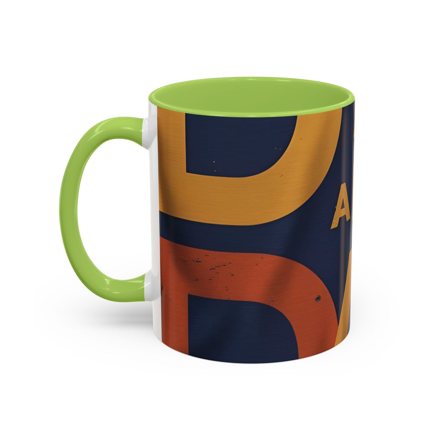 Retro Dad Coffee Mug — Retro Block Letters Accent Mug (11/15 oz)