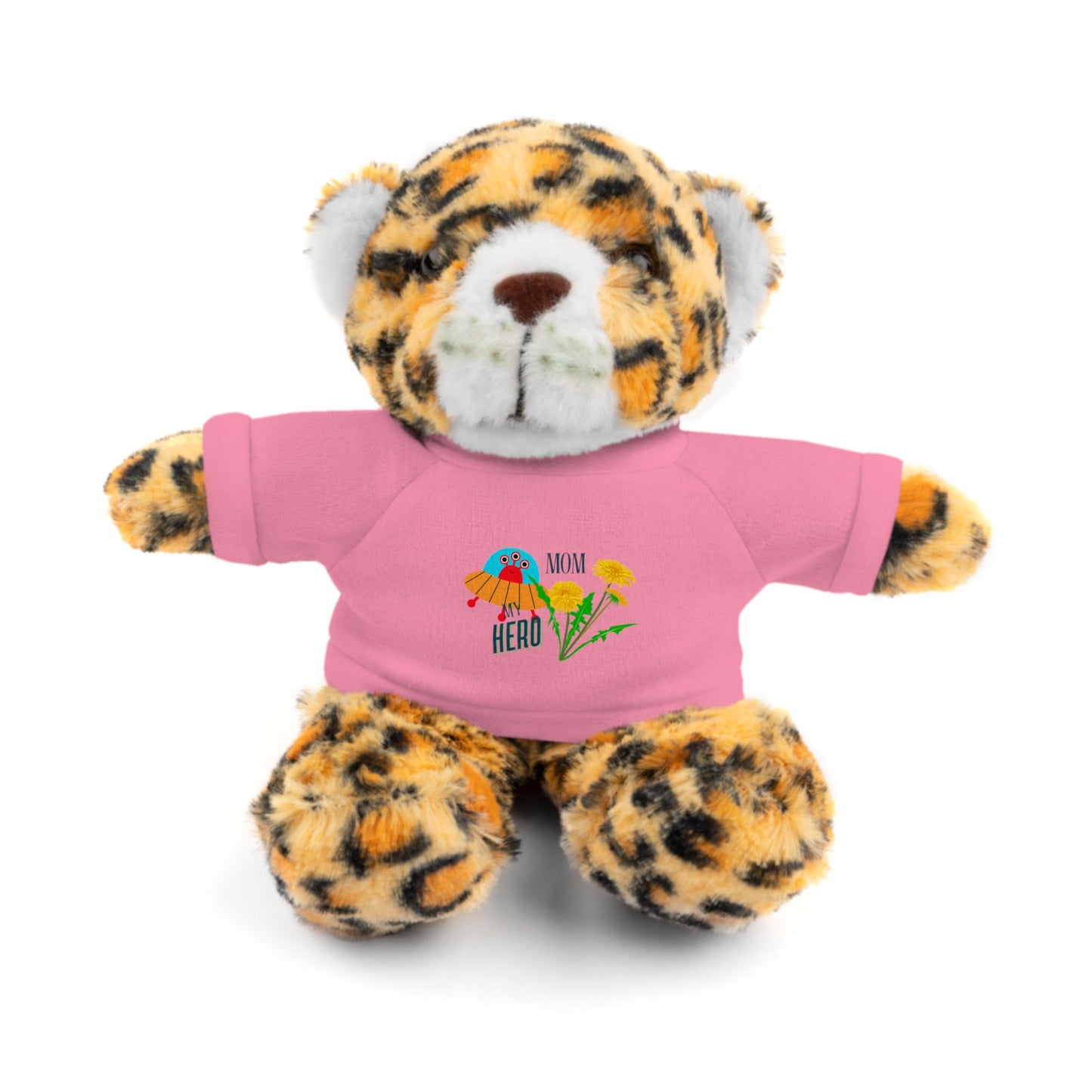 MOM is my Hero Stuffed Animal Tee Bear - Perfect Gift for Kids & Celebrations