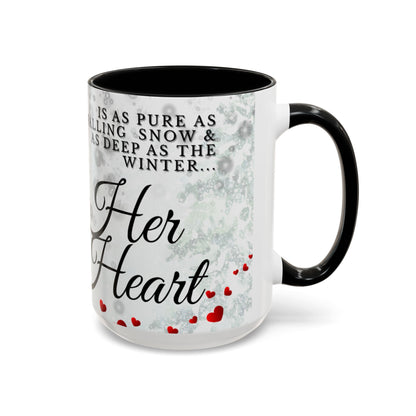 Mug — 'Her Heart' Inspirational Winter Coffee Mug (Accent, 11/15oz)