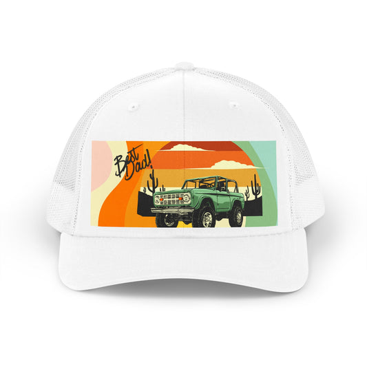 Retro Desert Truck Trucker Hat - 'Be Wild' Vintage Sunset Cap