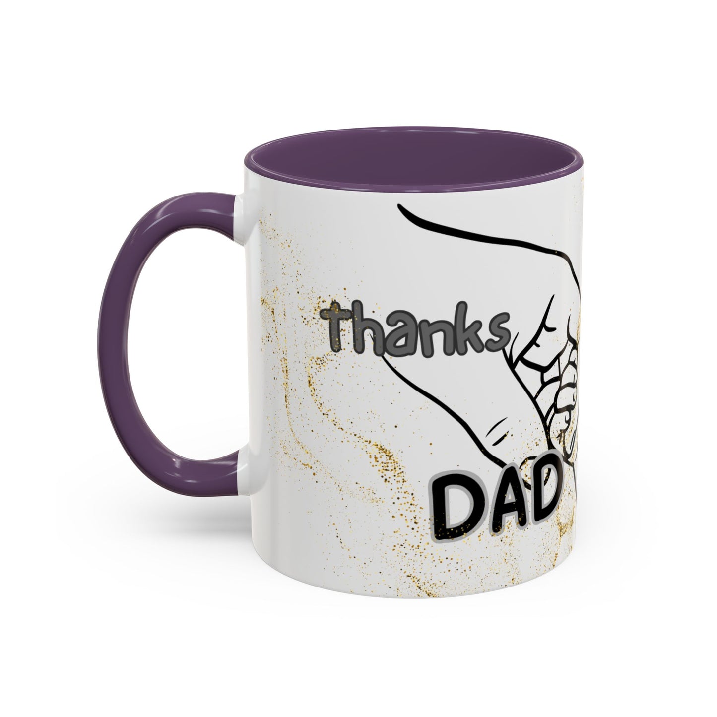 Thanks Dad Accent Coffee Mug — 'Thanks Dad' Father's Day Gift