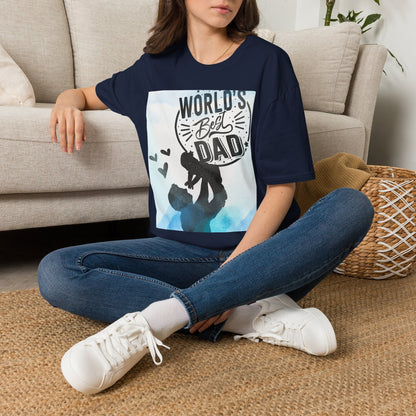 World's Best Dad T-Shirt — Father & Child Silhouette Gift