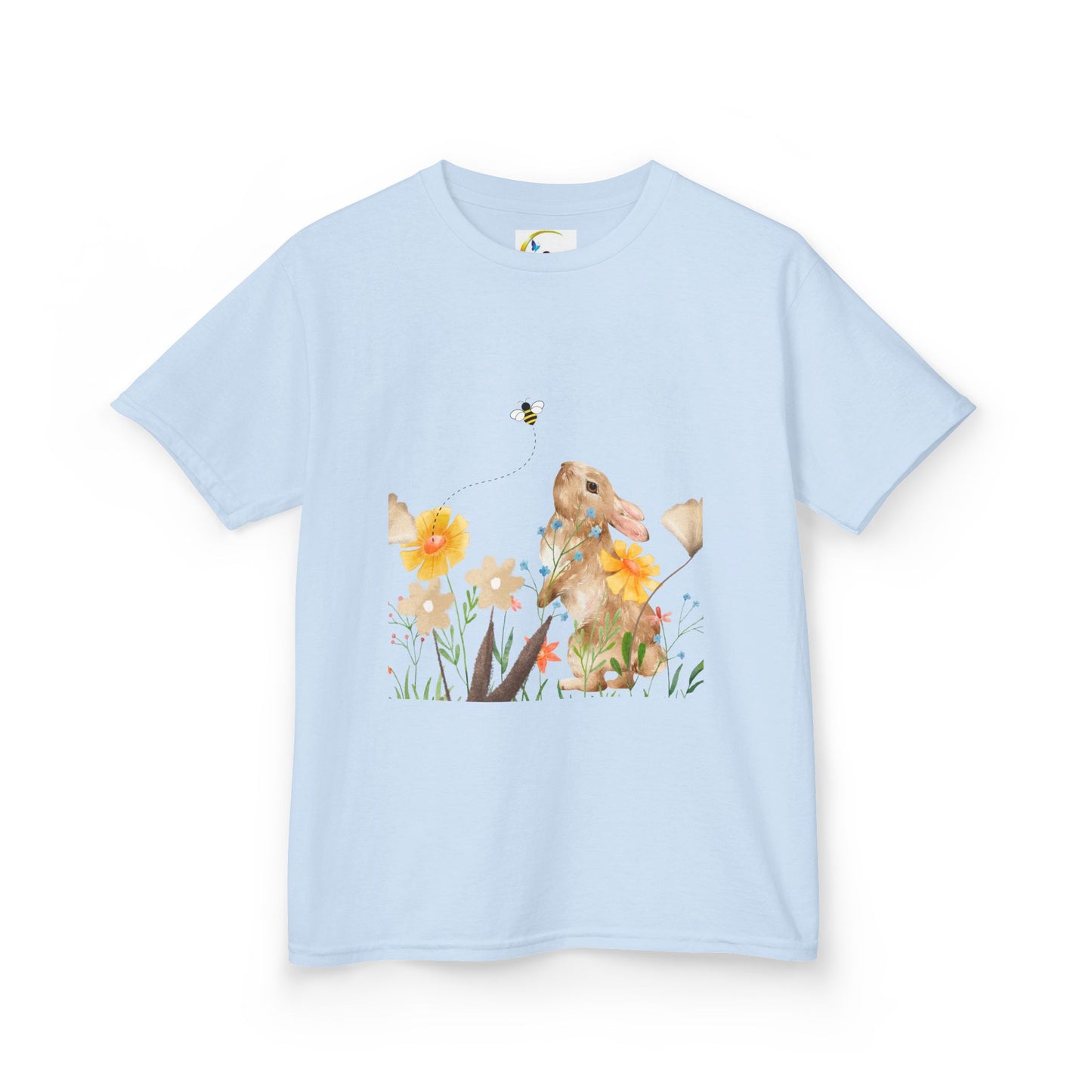 Bunny Ears and Flowers Graphic Tee - Perfect for Spring Celebrations