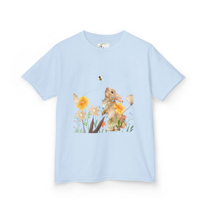 Bunny Ears and Flowers Graphic Tee - Perfect for Spring Celebrations
