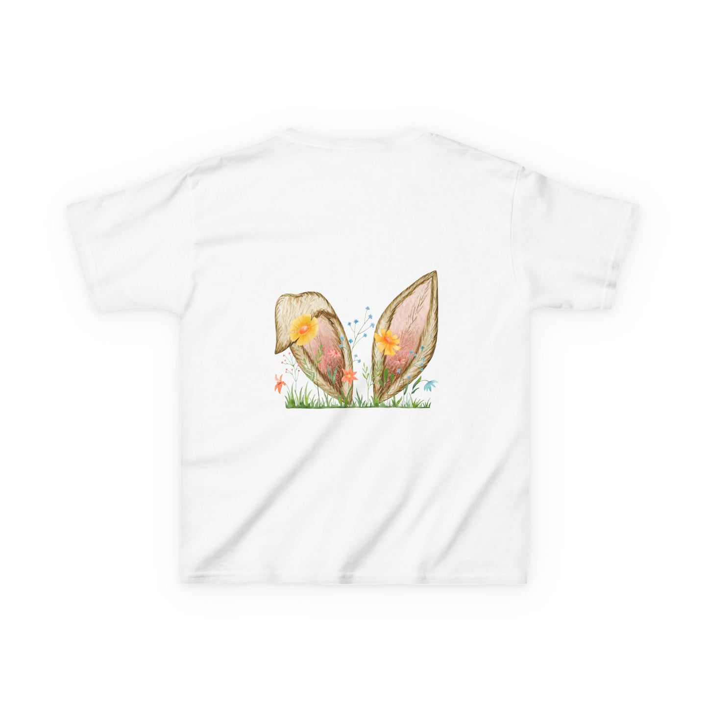 Bunny Ears and Flowers Graphic Tee - Perfect for Spring Celebrations