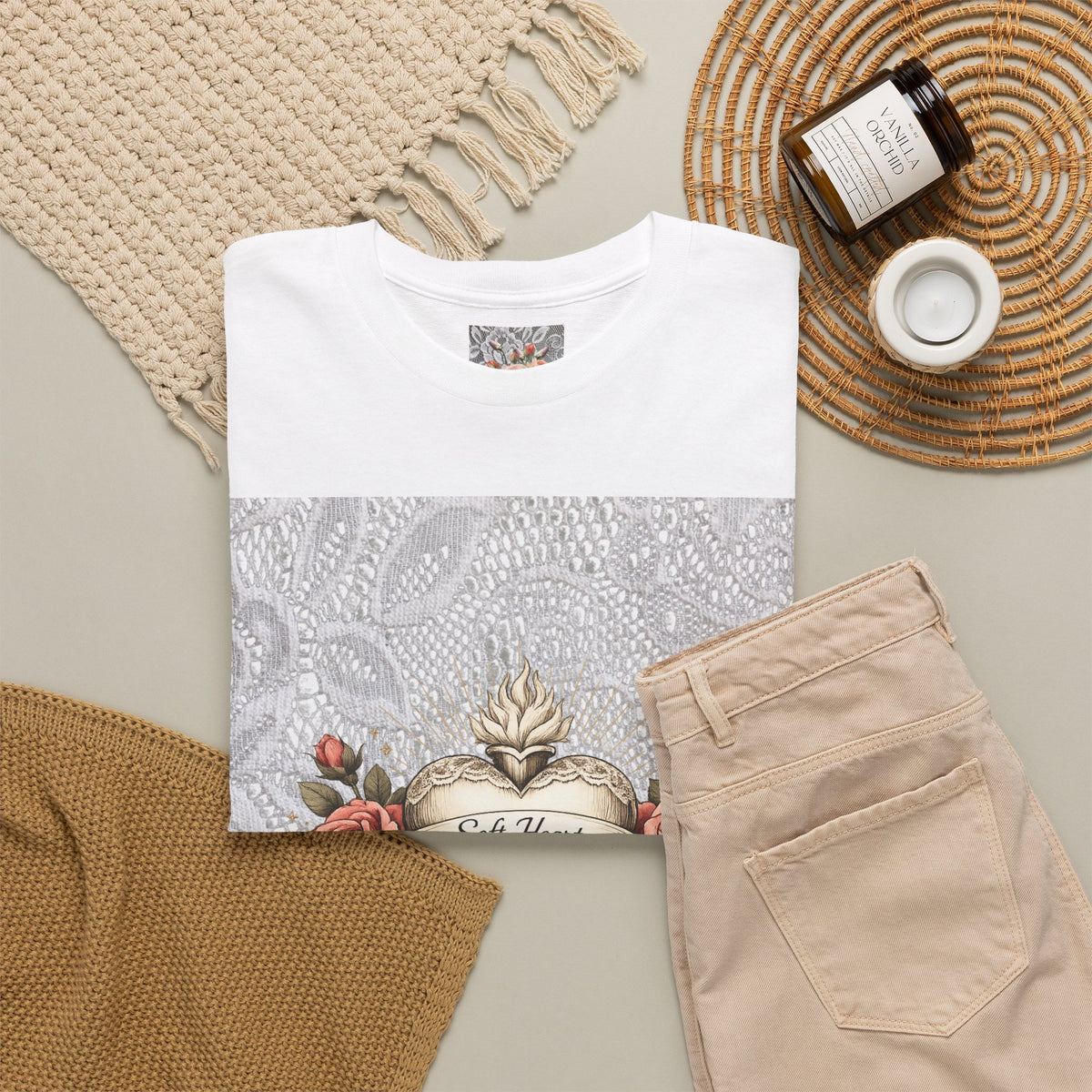 Shabby Chic Rose Floral T-Shirt