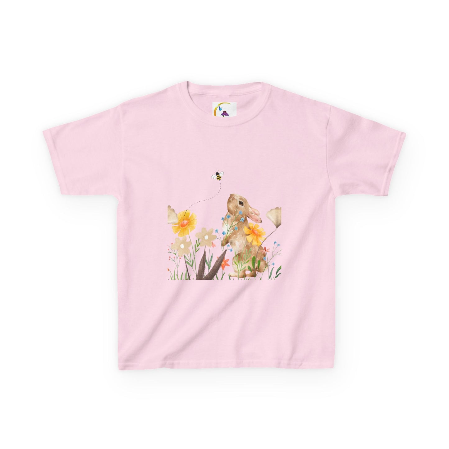 Bunny Ears and Flowers Graphic Tee - Perfect for Spring Celebrations